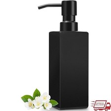 Glass Soap Dispenser Stainless Steel Pump Kitchen Bathroom Liquid Soap Container