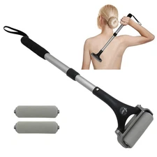EASACE Lotion Applicator for Back & Body, Long Handle 21.5inch Silver 