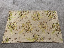 Vintage Standard Size Pillowcase Tan Brown Floral Bouquet Design
