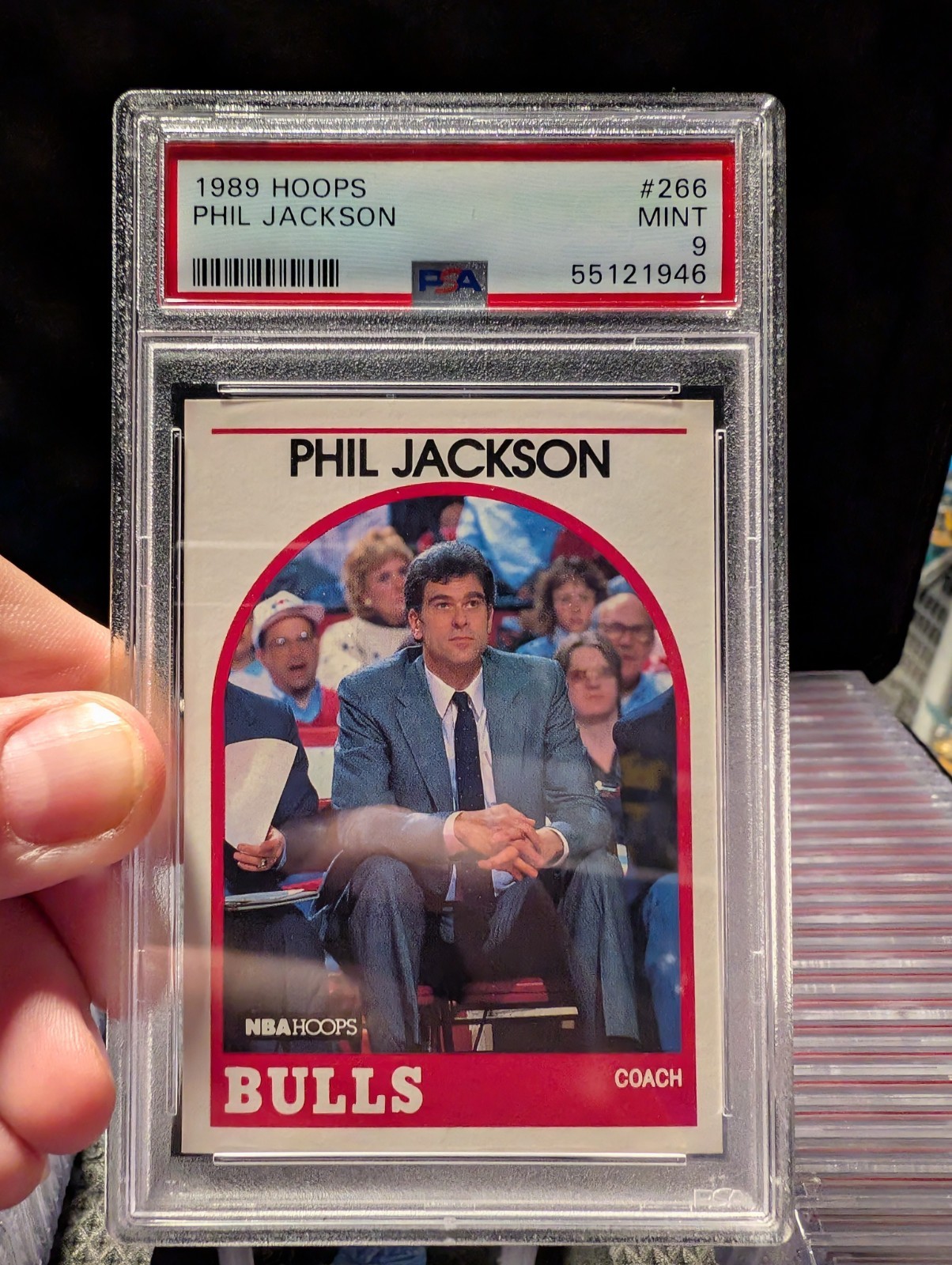 1989 NBA Hoops Phil Jackson #266 PSA 9 Bulls