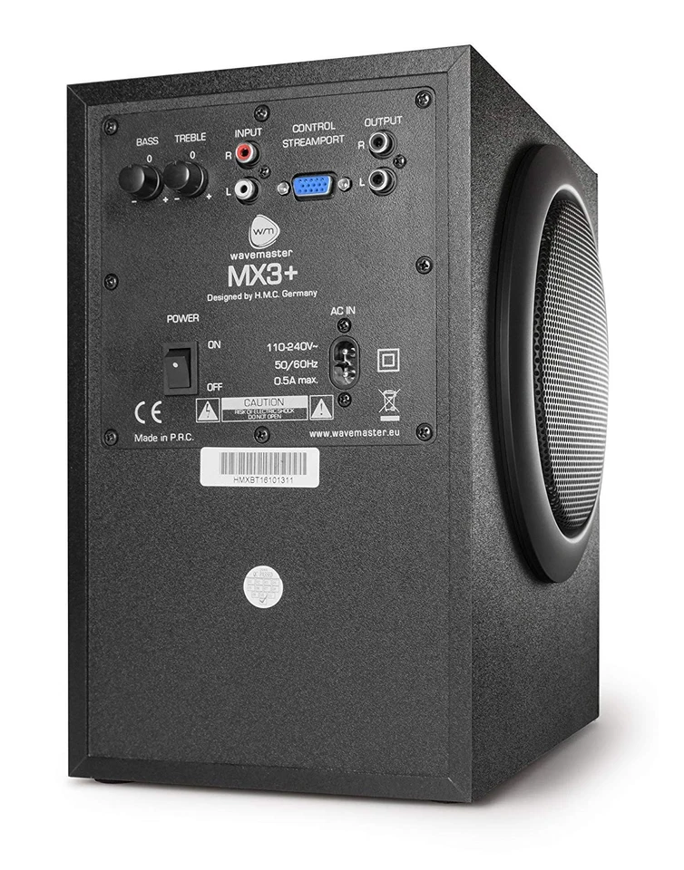 Wavemaster MX3+ BT 2.1 Soundsystem Bluetooth Lautsprecher Subwoofer Schwarz - Bild 2 von 3