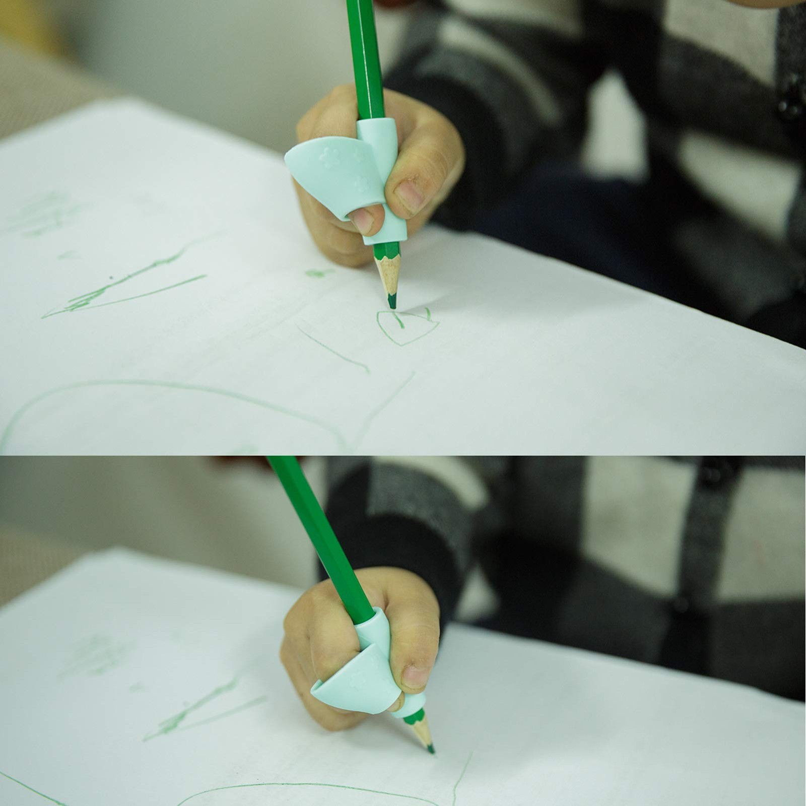 Booshow Pencil Grips - 10 Pack Kids Ergonomic Training Pencil Grippers