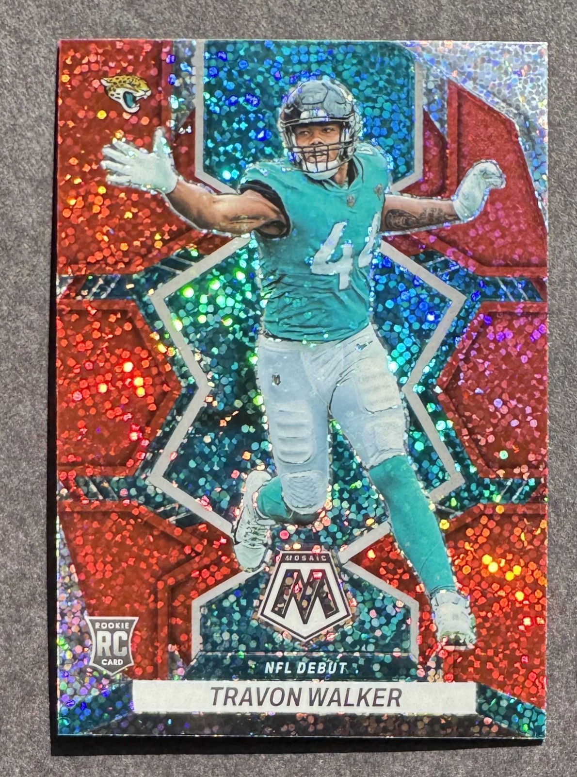 2022 Panini Mosaic - NFL Debut #286 Travon Walker (RC) Red Sparkle