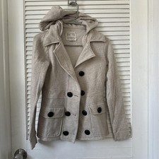 Billabong gray hoodie with black buttons