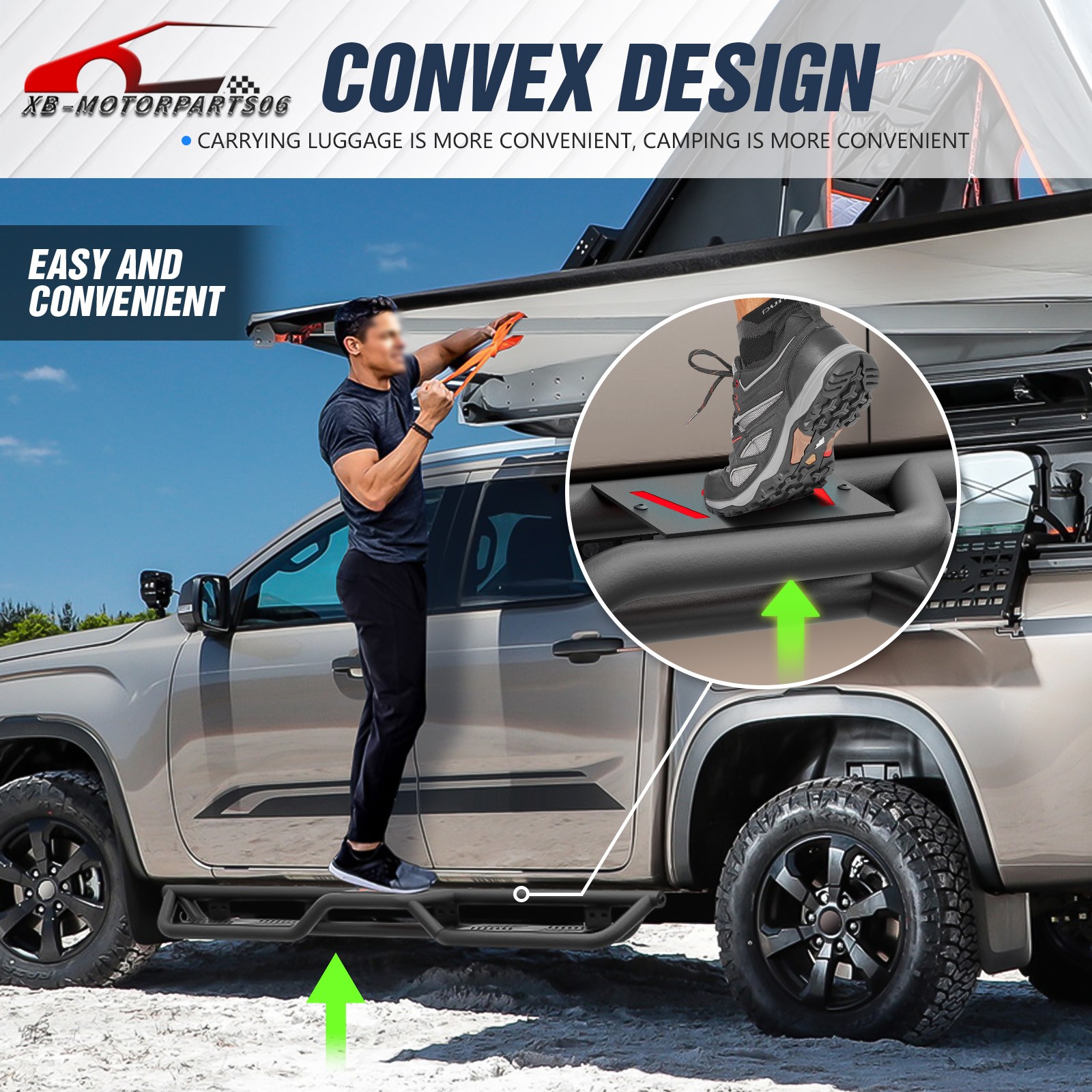 Side Step Running Boards For 99-2016 Ford F250 F350 Super Cab Two Stairs Design