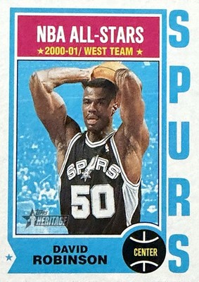 2001-02 Topps Heritage All Stars DAVID ROBINSON San Antonio Spurs