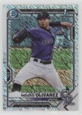 2021 Bowman Chrome Prospects Shimmer Refractor Helcris Olivarez #BCP-154 0o6v