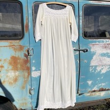 1960s prairie nightgown crochet lace collar cuff hem Iris Lingerie Nieman Marcus