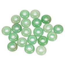 20Pcs, Natural Stone Beads 6x12mm Large Hole Craft Beads Emerald Green