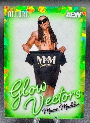 2026 UD Allure AEW Glow Vectors GREEN Parallel #GV-15  MASON MADDEN #'d 01/99