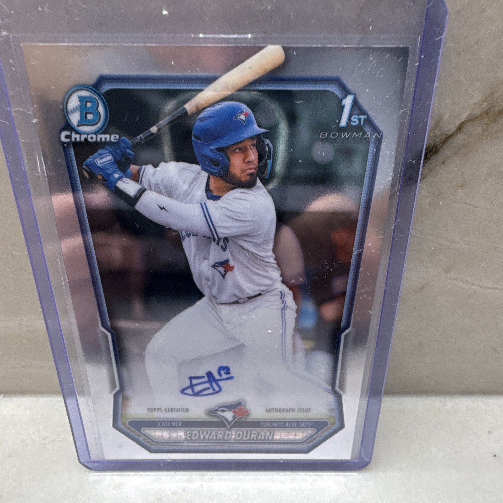 Edward Duran 1st Bowman Auto - 2026 Bowman Chrome #CPA-ED Toronto Blue Jays