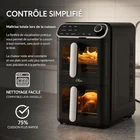 Oleio Maestro Air Fryer, Friteuse à air chaud à double chambre XXL 2 compartimen