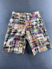 Brooks Brothers Boys Youth Patch Work Cotton Shorts Size 20 30x11 NWT