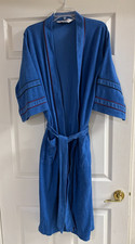 Hemingway Point Unisex Blue Velour Robe 36-46 One Size Vintage And Made In USA