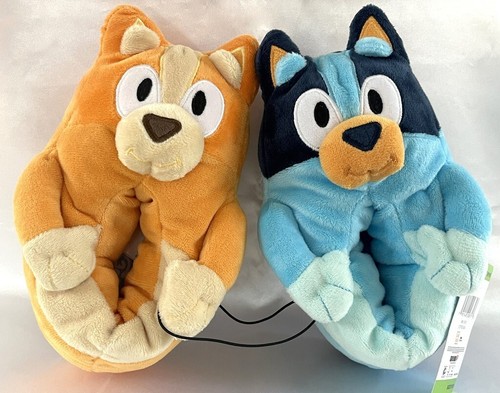 Kinder Hausschuhe Bluey & Bingo Kleinkind Größe 9-10 Plüsch Hallenschuhe NEU - Bild 1 von 8