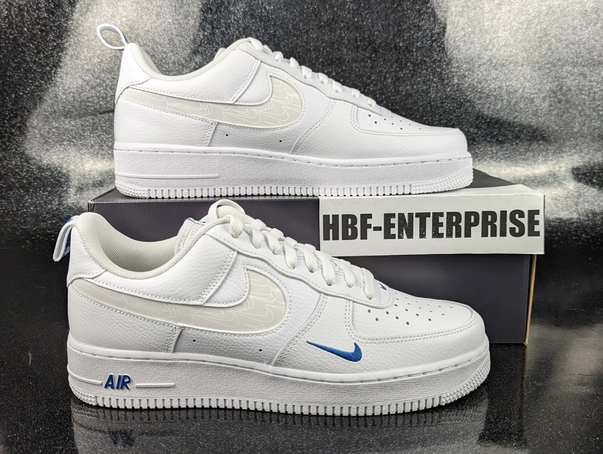 Nike Air Force 1 '07 LV8 (Reflective Swoosh/ White Dark Marina Blue/ White/  Dark Marina Blue/ White)