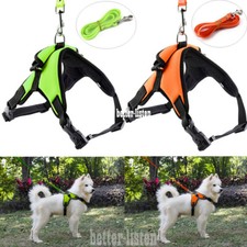 No Pull Pet Dog Cat Puppy Vest Harness Leash Soft Walk Collar Safety Strap S XL