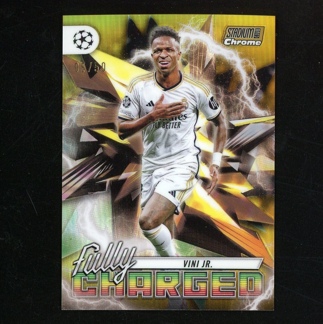 2023-24 Vinicius Jr. Topps Stadium Club Chrome Fully Charged 5/50 