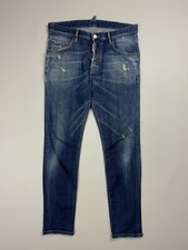 Jeans skinny skater Dsquared da uomo in denim invecchiato taglia 46/S
