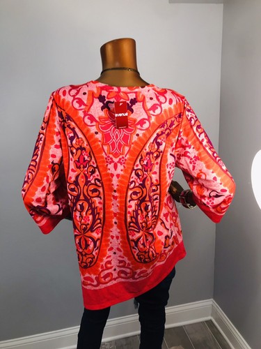 Avenue 14/16 or XL Top NWT $44 Floral Paisley Tunic Soft Henley Blouse 3/4 Slv - Picture 6 of 7