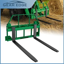 4000lbs Skid Steer Pallet Fork Attachment 46" Frame W/48" Blades Fits JD Loaders