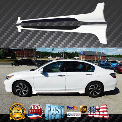 #ad Side Skirts Body Kit MOD Style Black and White Painted Fits 2013 17 Honda Accord $188.99
