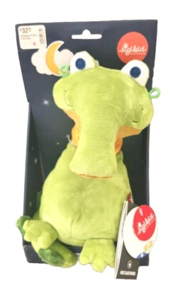 Sigikid Alligator Crocodile 10'' Green Corduroy Weighted  Plush Eye Glass Holder