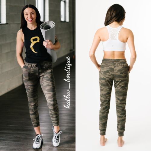 Zyia Green Camo Unwind Jogger, Medium 