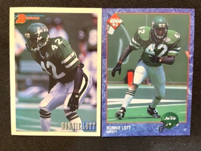 NFL - Ronnie Lott 1993 Bowman & 1993 Collector's Edge Football - Jets