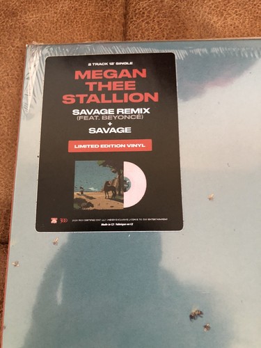 IN HAND Megan thee Stallion "Savage" / "Savage Remix" Limited 12" Pink Vinyl NEW - Picture 3 of 4