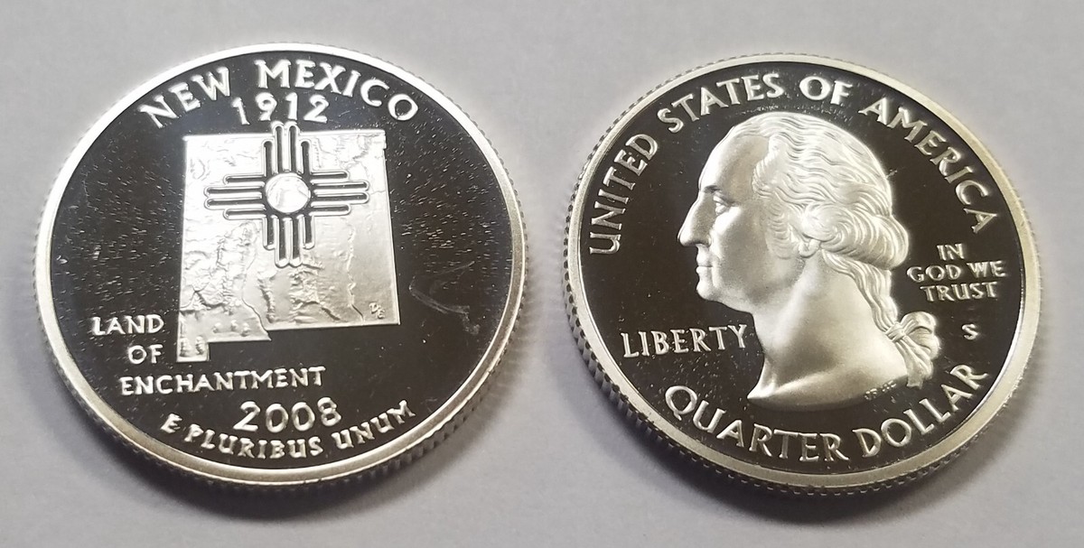 【中古】 SOLID STATE SOCIETY Silver Proof 2008 New Mexico Quarter | Silver 25 cent