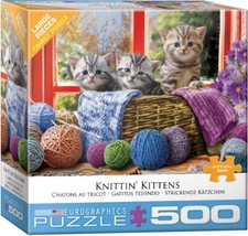 Knittin' Kittens 500 Piece Jigsaw Puzzle Eurographics New