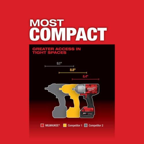 Milwaukee Power Drill Impact Wrench 18V Brushless 1750Rpm Protect Boot+Hard Case - Picture 5 of 10