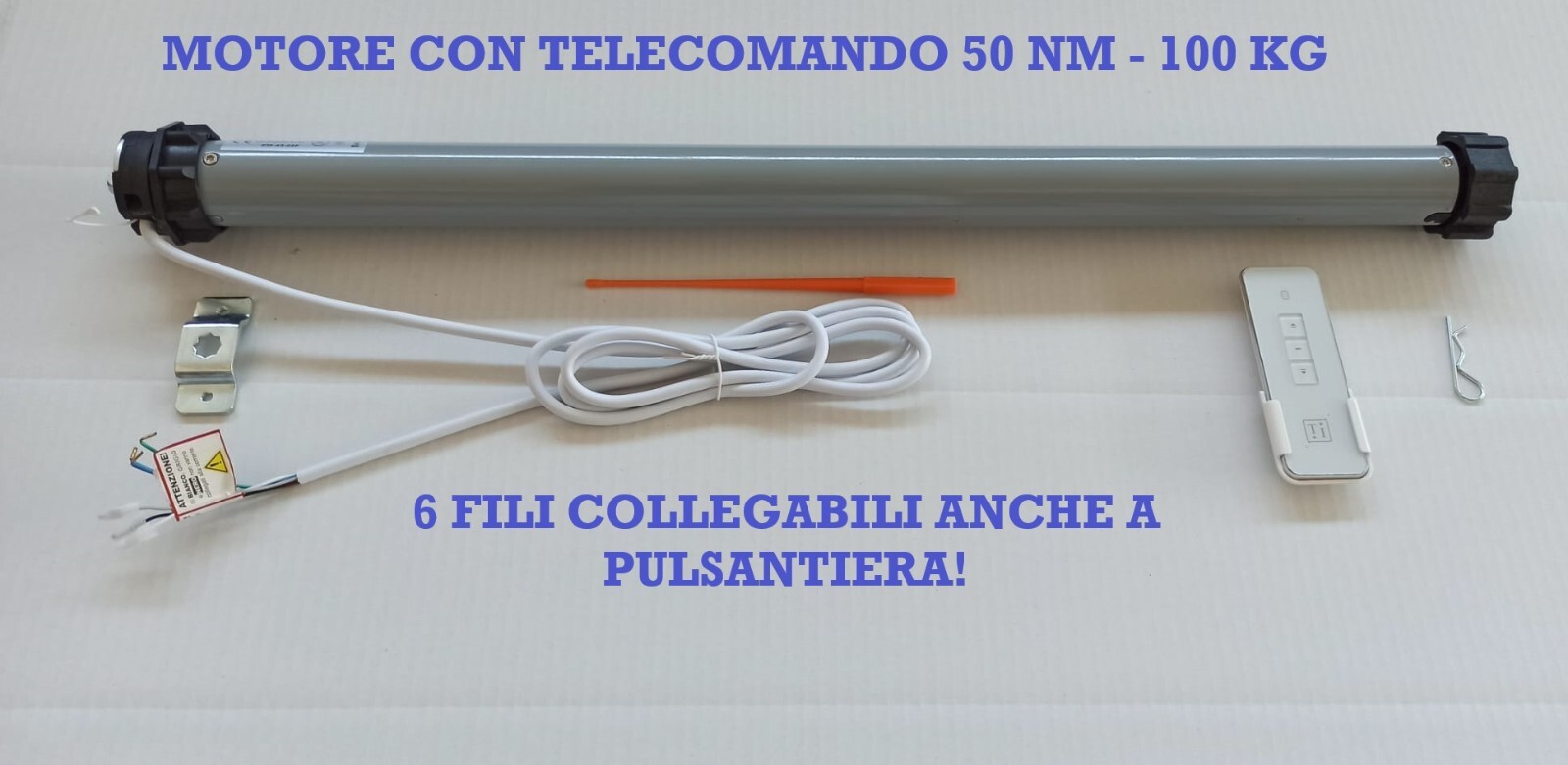 Motore Tapparelle Radio 50Nm 100kg Silenzioso Efficienza Energetica