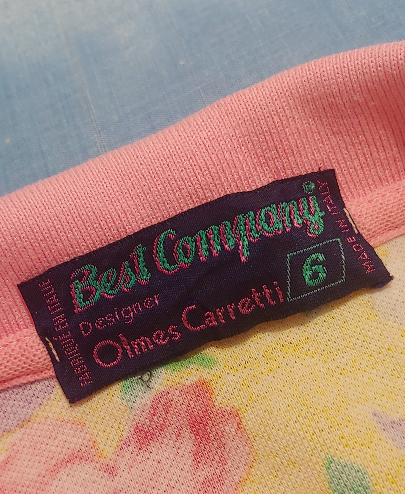 Vintage 80s Woman BEST COMPANY Olmes Carretti Polo Shirt Size 6- M/L approx RARE image 9