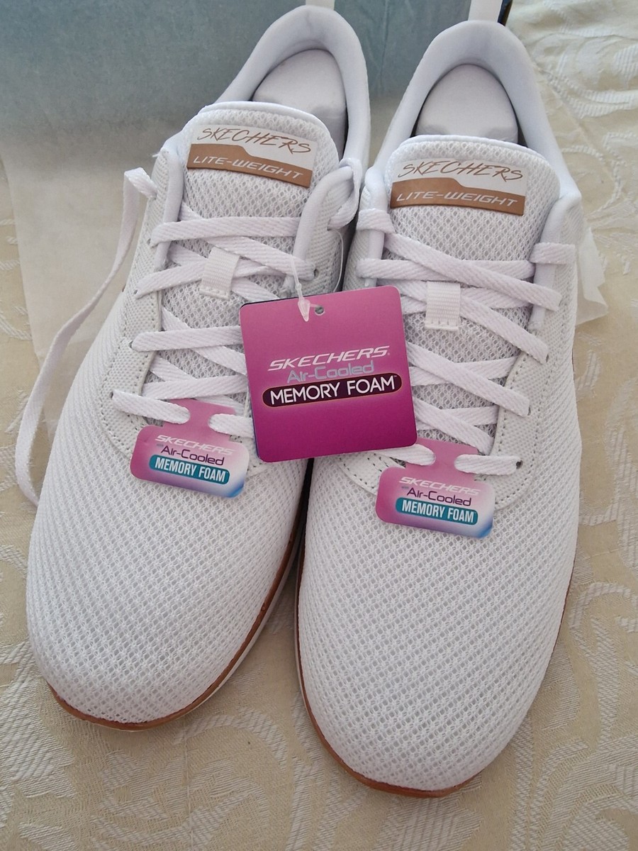 Skechers Women's Flex Appeal First Insight Trainers White Mesh