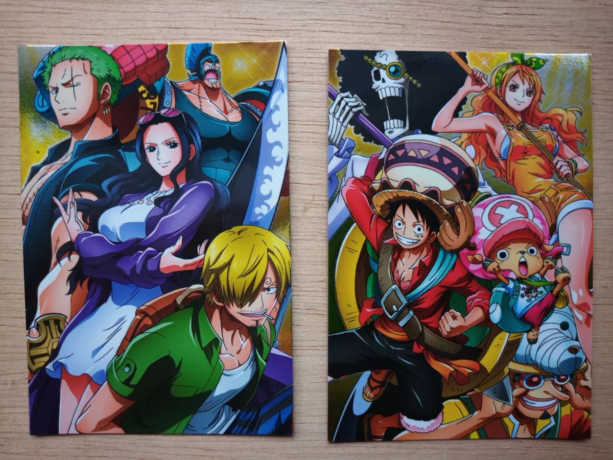 One Piece Stampede, 2 cards Luffy Nami Zoro Robin BANDAI MADE IN JAPAN  Japanese