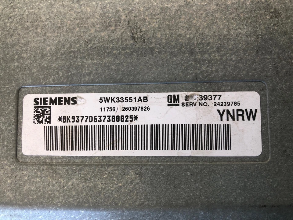 Cadillac SRX TCM TCU 2007 módulo de control de transmisión caja cerebral P/N 5WK33551AB Foto 2 de 4