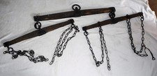 Kummet Schwengel antik XXL Holz mit Haken + Ketten Doppelschwengel 170cm 🎀