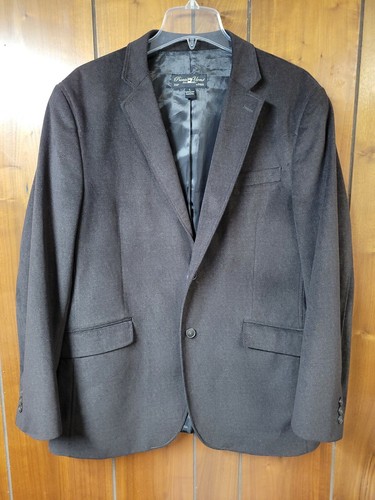 Pronto Uomo Suit Jacket Soft Mens L Brown Two Button Sport Coat Polyester - 第 1/9 張圖片