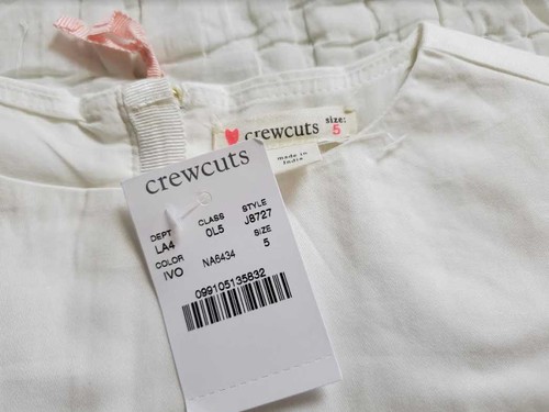 NEW GIRL'S 3 5 6 CREWCUTS J CREW TIE WAIST DRESS IN SPICY JADE / IVORY / RED - Picture 9 of 15