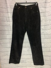 Am I Women's Vintage Black Corduroys Straight Leg Pants Sz 12