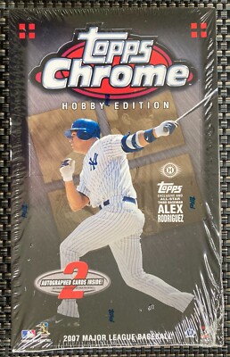 2007 Topps Chrome Baseball Hobby Box - USPS Priority Shipping