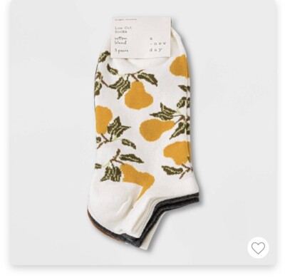 New Woven Pear Socks Variety Pack of 3 A New Day Women Size 4-10