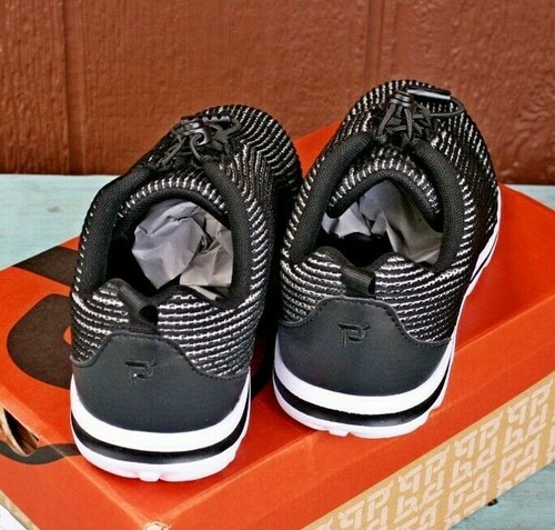 Zapatillas deportivas Propet TravelActiv Xpress para mujer talla 9,5 anchas negras blancas - Imagen 4 de 9