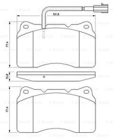 Bosch 0 986 494 067 Bremsbelagsatz, Scheibenbremse Vorderachse FÜR Alfa Romeo