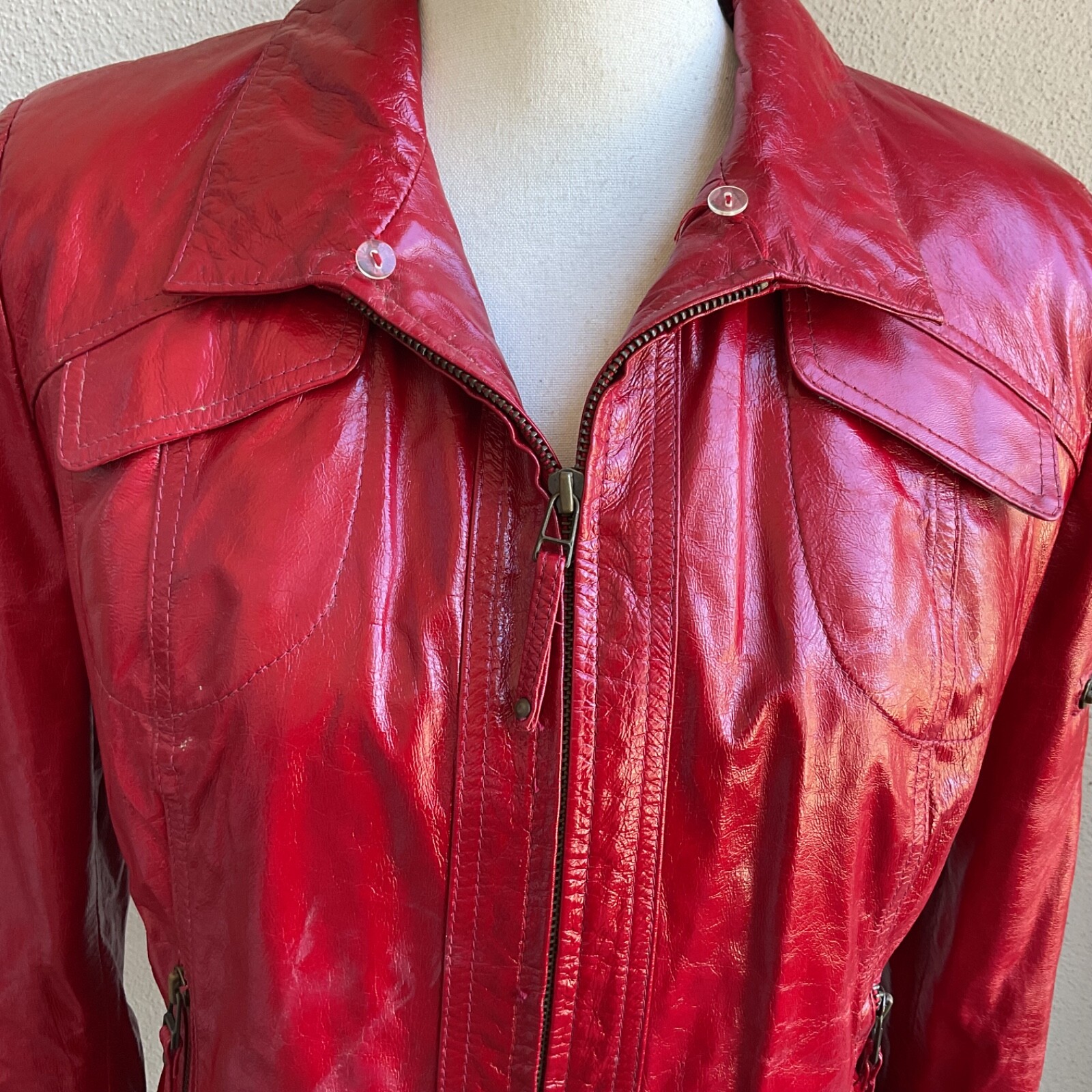 Red Leather Jacket - image 2