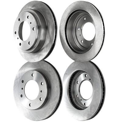Front and Rear Disc Brake Rotors For 2000-2006 Mitsubishi Montero