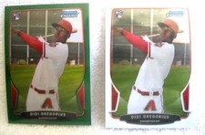 DIDI GREGORIUS RC 2013 BOWMAN CHROME GREEN REFRACTOR+REG CHROME ROOKIES-YANKEES