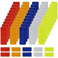 50 Pcs Reflective Tape, Warning Reflective Stickers, Outdoor Waterproof